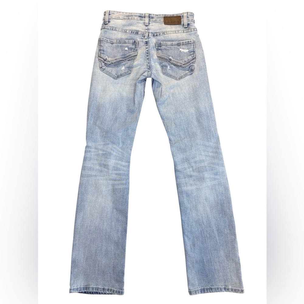 BKE Aiden Bootleg Distressed Denim Jeans 27 X 34 - Picture 2 of 11